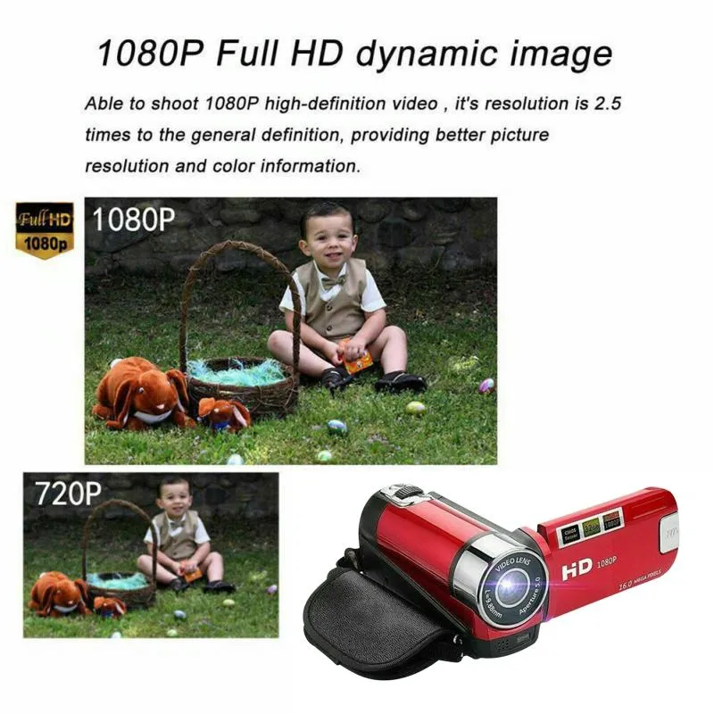 16MP HD Digital Camera with 16X Zoom for Home & Travel | Red