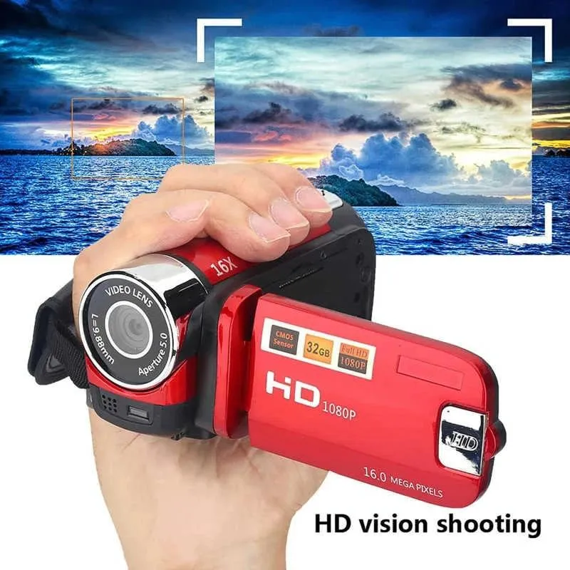 16MP HD Digital Camera with 16X Zoom for Home & Travel | Red