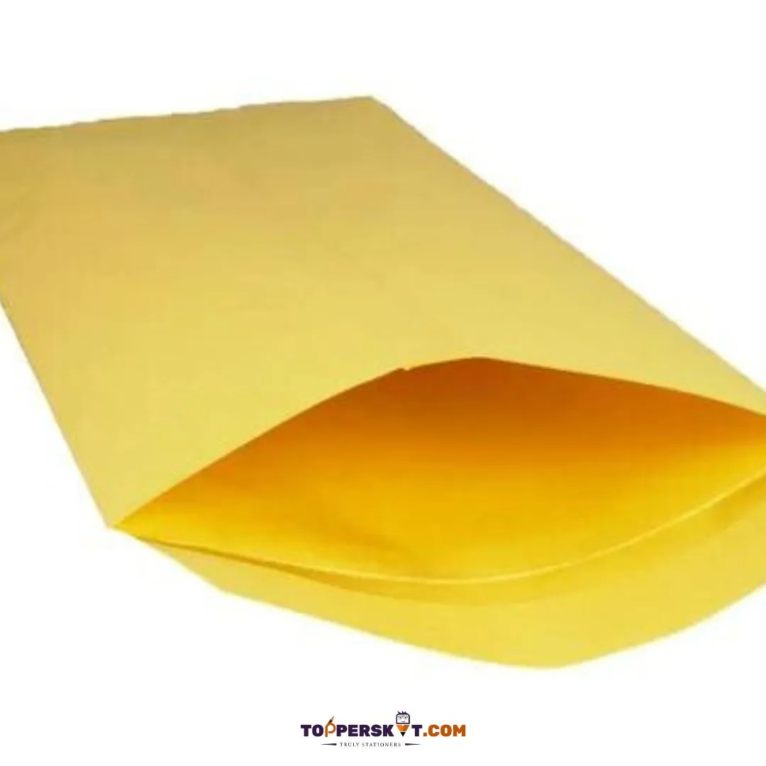 (5 Pcs.) A4 Size Yellow Laminated Envelope