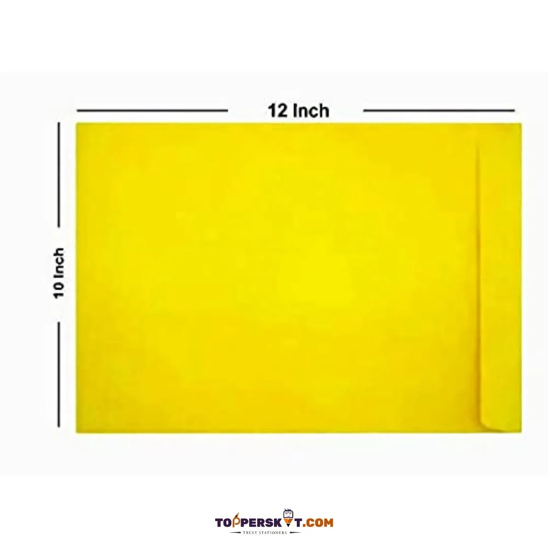 (5 Pcs.) A4 Size Yellow Laminated Envelope