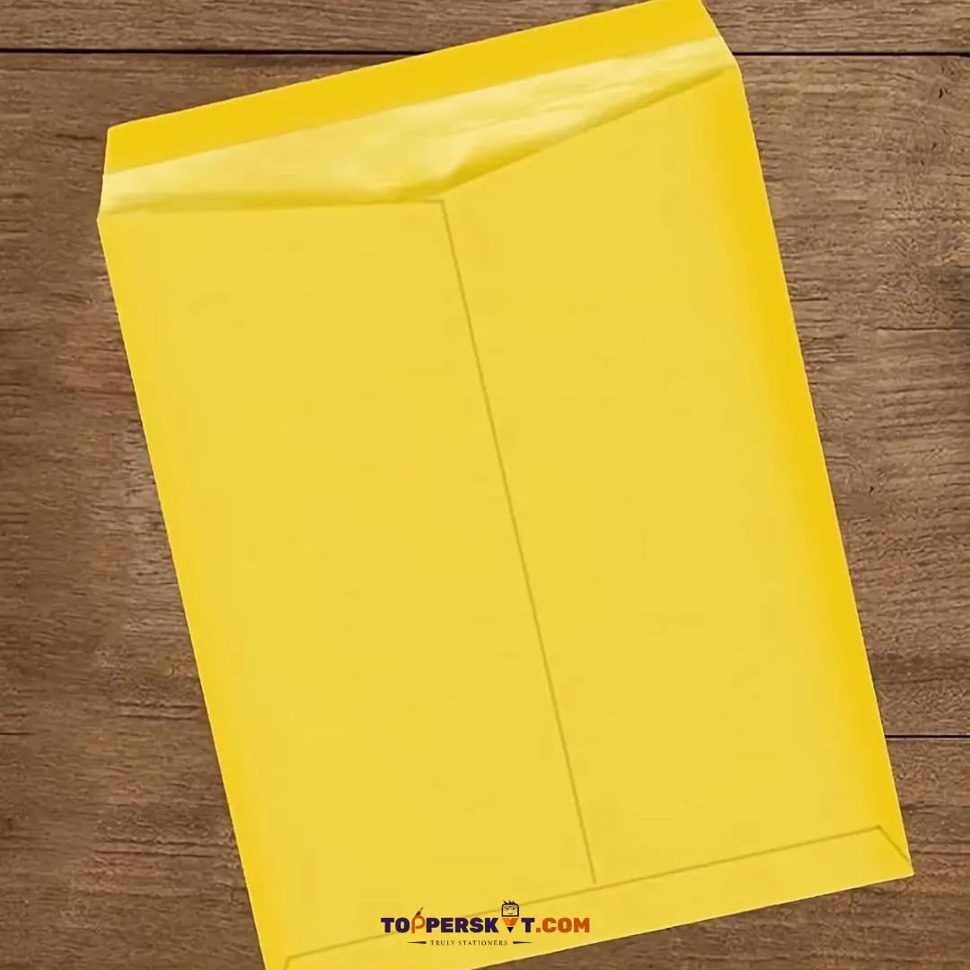 (5 Pcs.) A4 Size Yellow Laminated Envelope