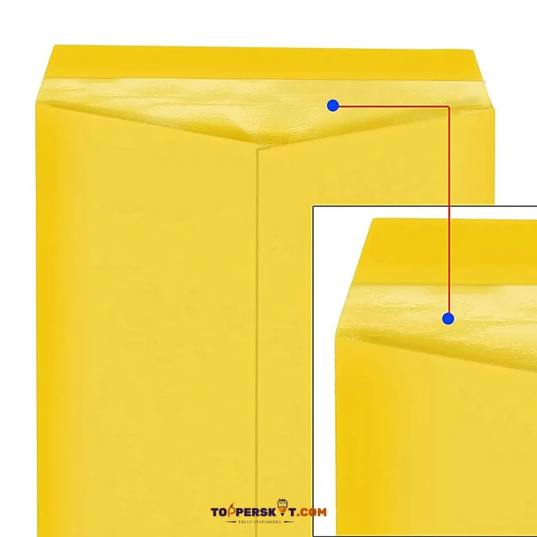 (5 Pcs.) A4 Size Yellow Laminated Envelope