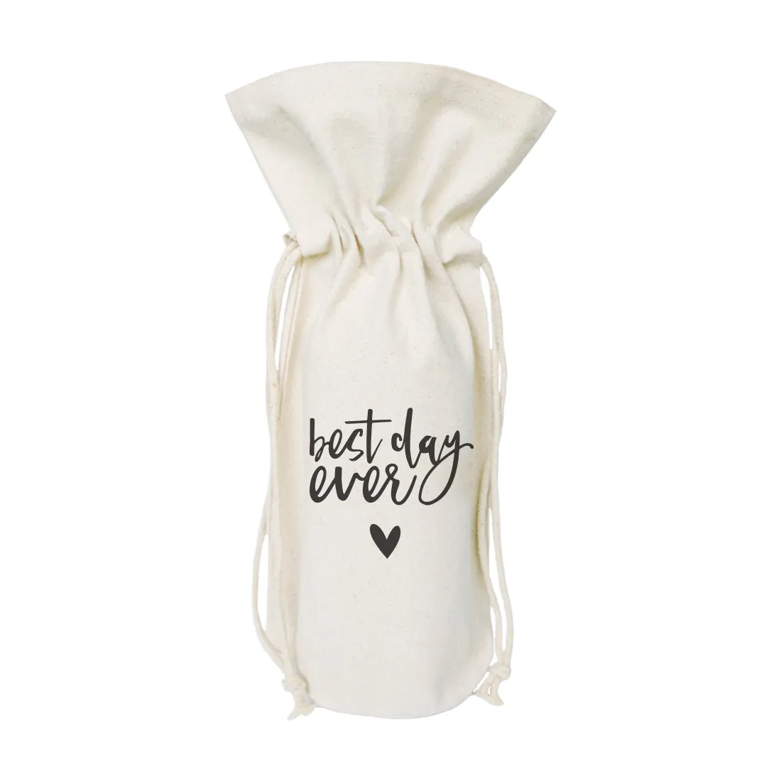 Best Day Ever Canvas Wine Bag