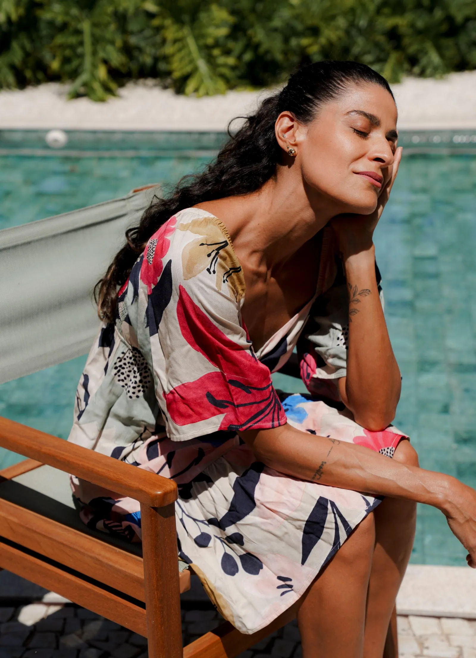 Coastal Mini Dress (Lilies)