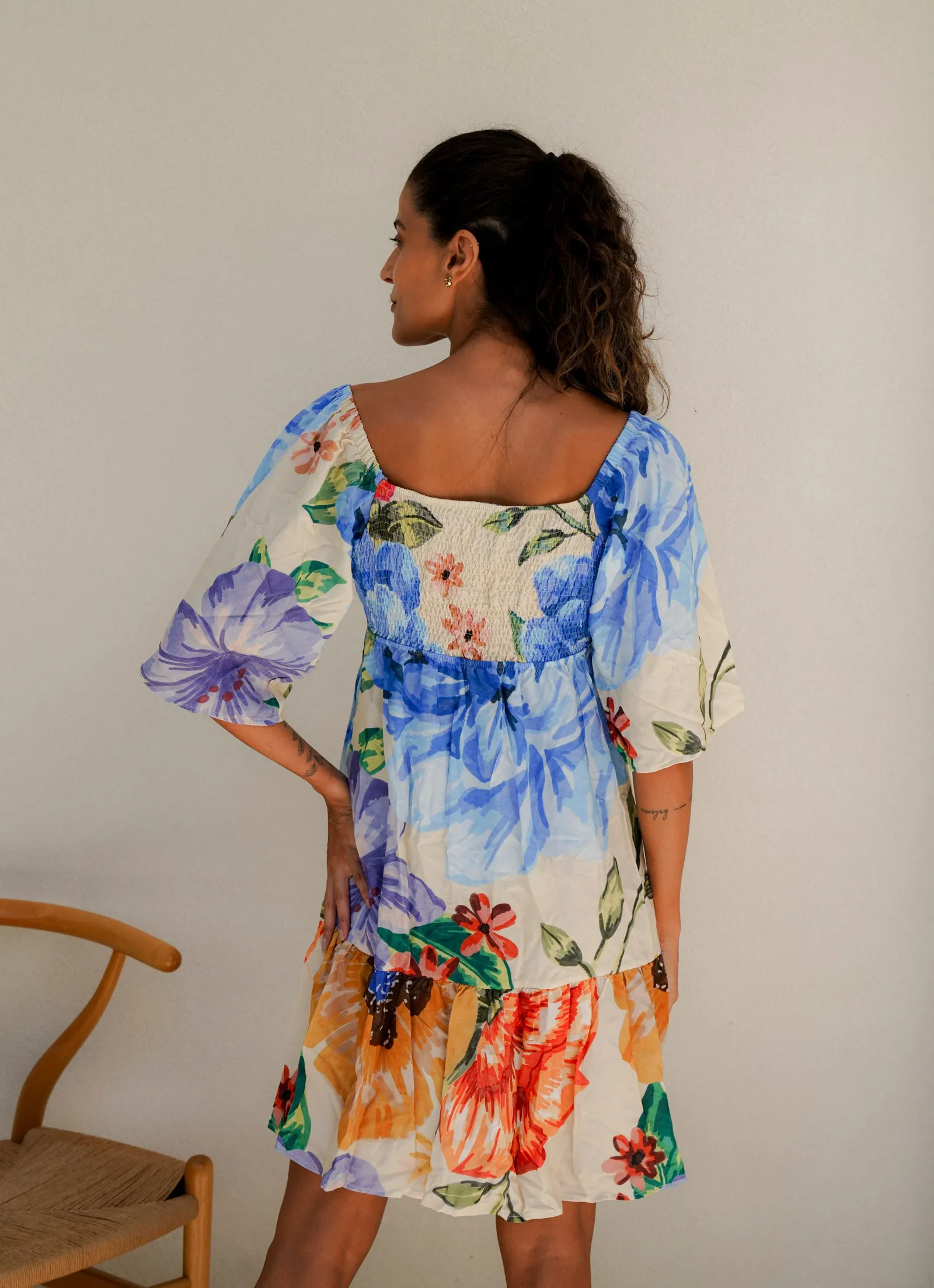 Coastal Mini Dress (Peony)