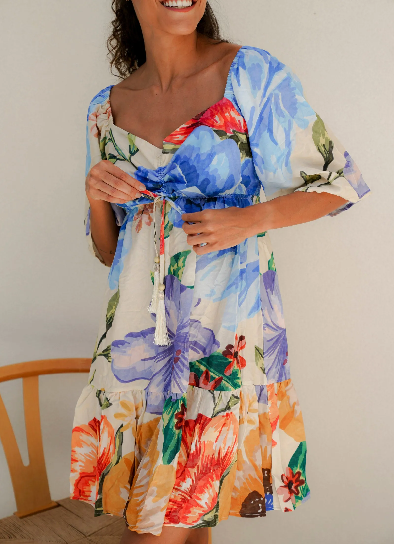 Coastal Mini Dress (Peony)
