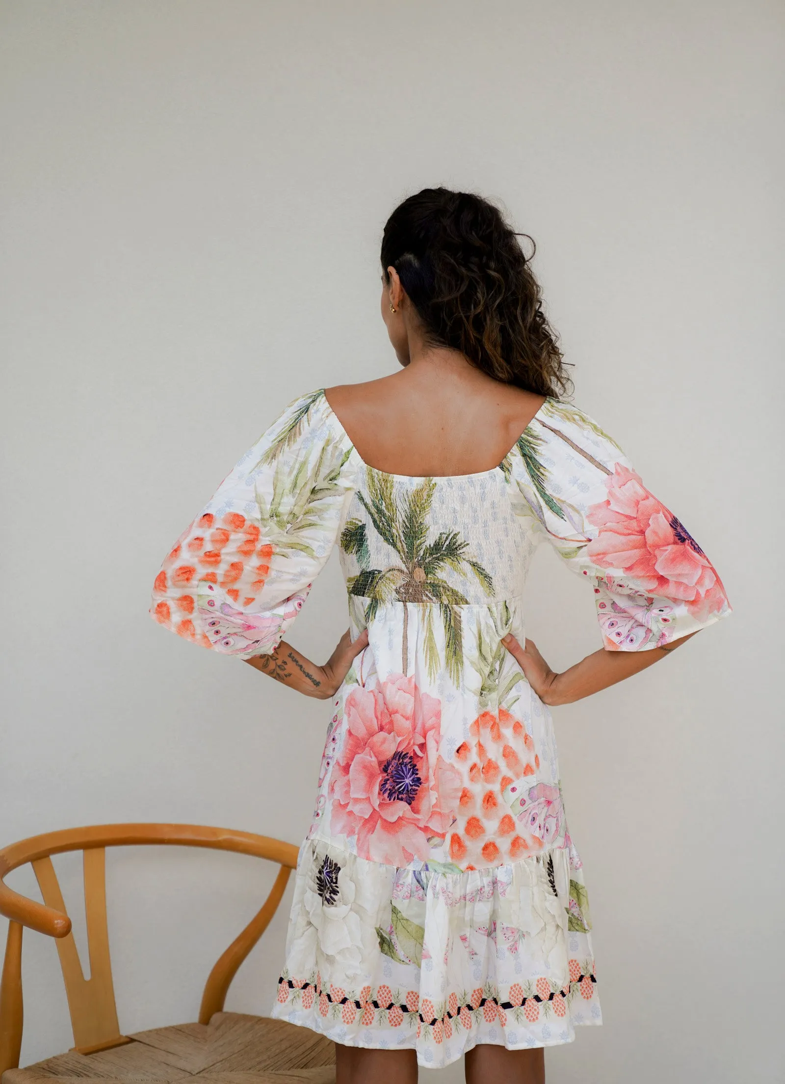 Coastal Mini Dress (Pineapple)