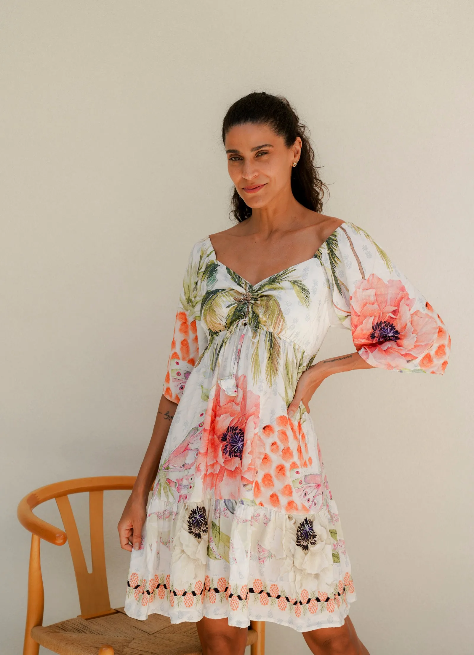 Coastal Mini Dress (Pineapple)