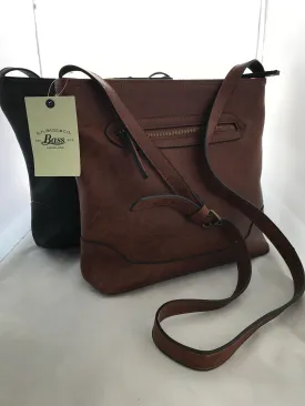 Faux Leather Shoulder Handbag By Bass & Co.
