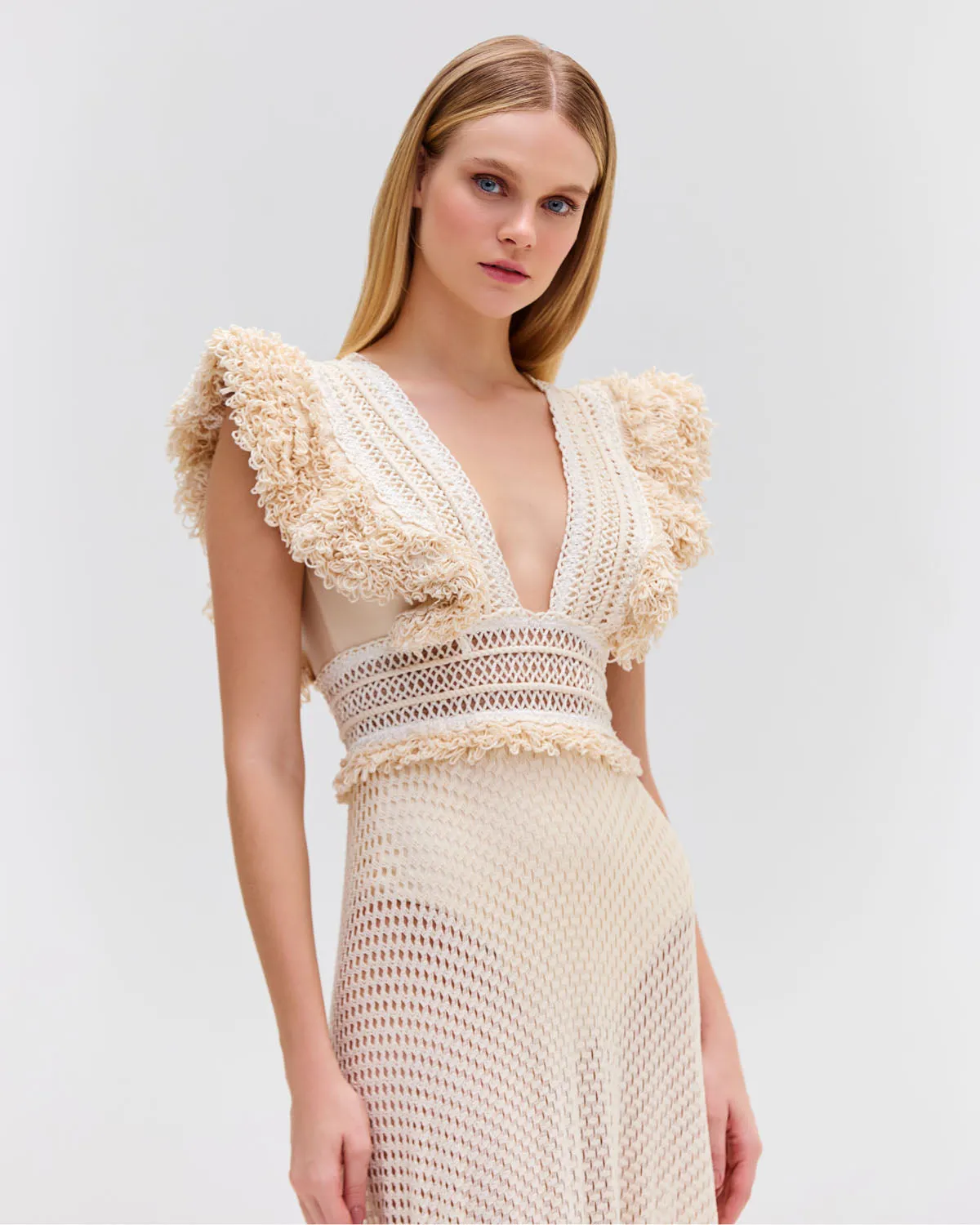 HAND-WOVEN NETTED BEACH DRESS