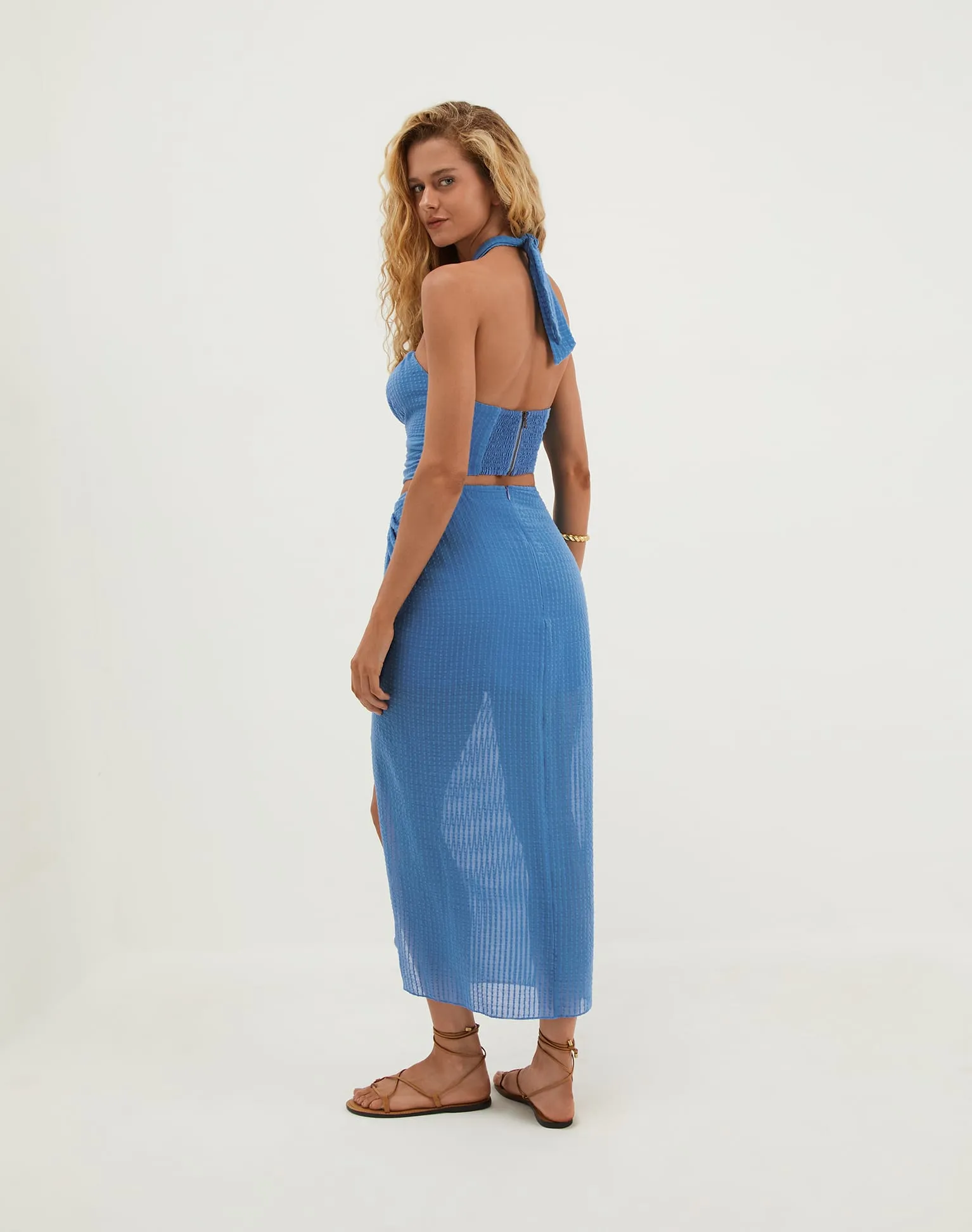 Lily Halter Top - Beach Front