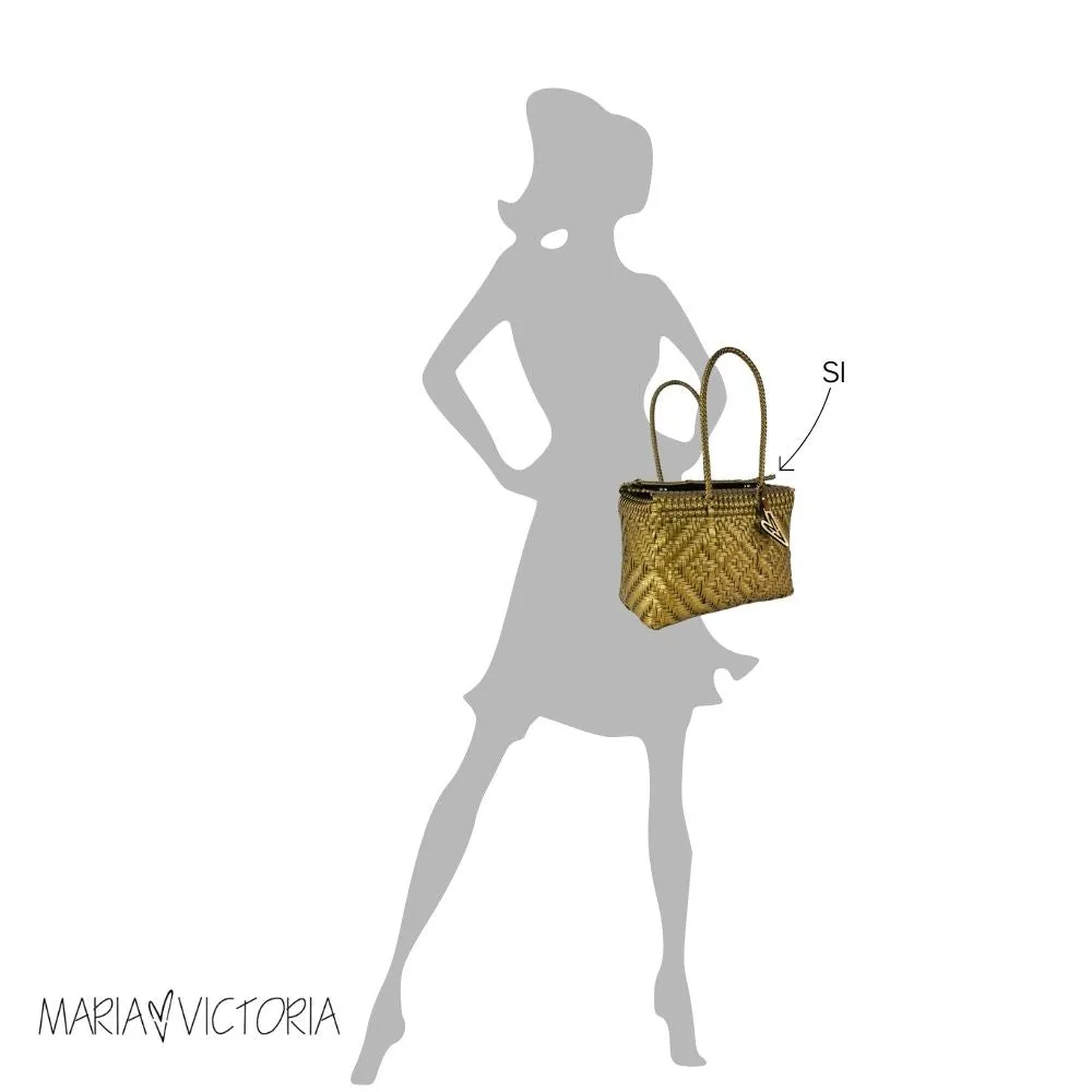 Maria Victoria | Monochrome Silver Baskets | Upcycled, Handwoven, Silver Basket
