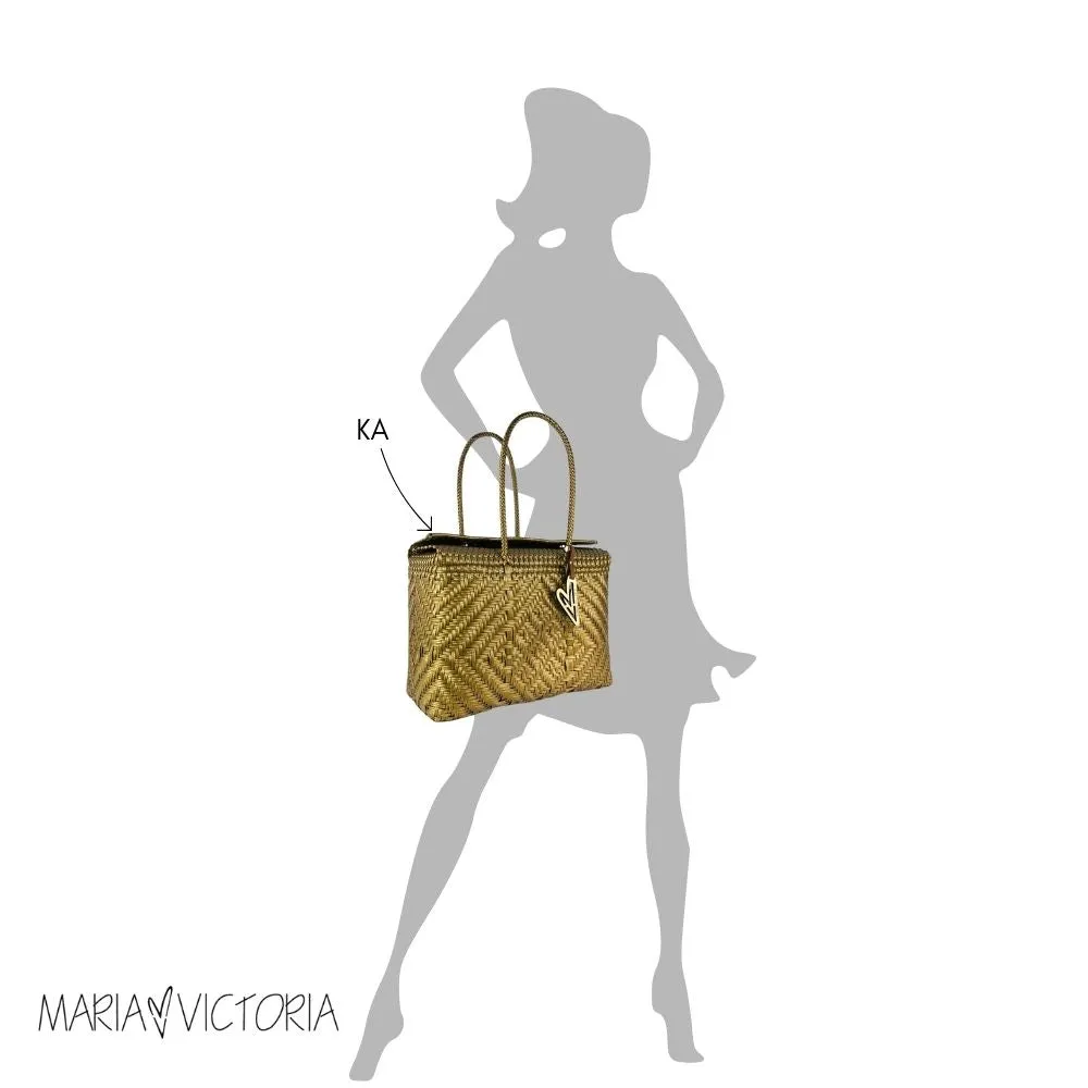 Maria Victoria | Monochrome Silver Baskets | Upcycled, Handwoven, Silver Basket