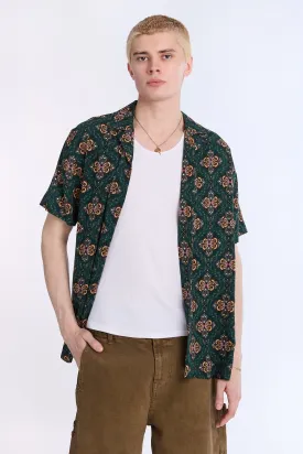 Patterned Graphic Short Sleeve Resort Shirt