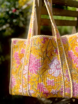 Quilted Tote Bag - Marigold
