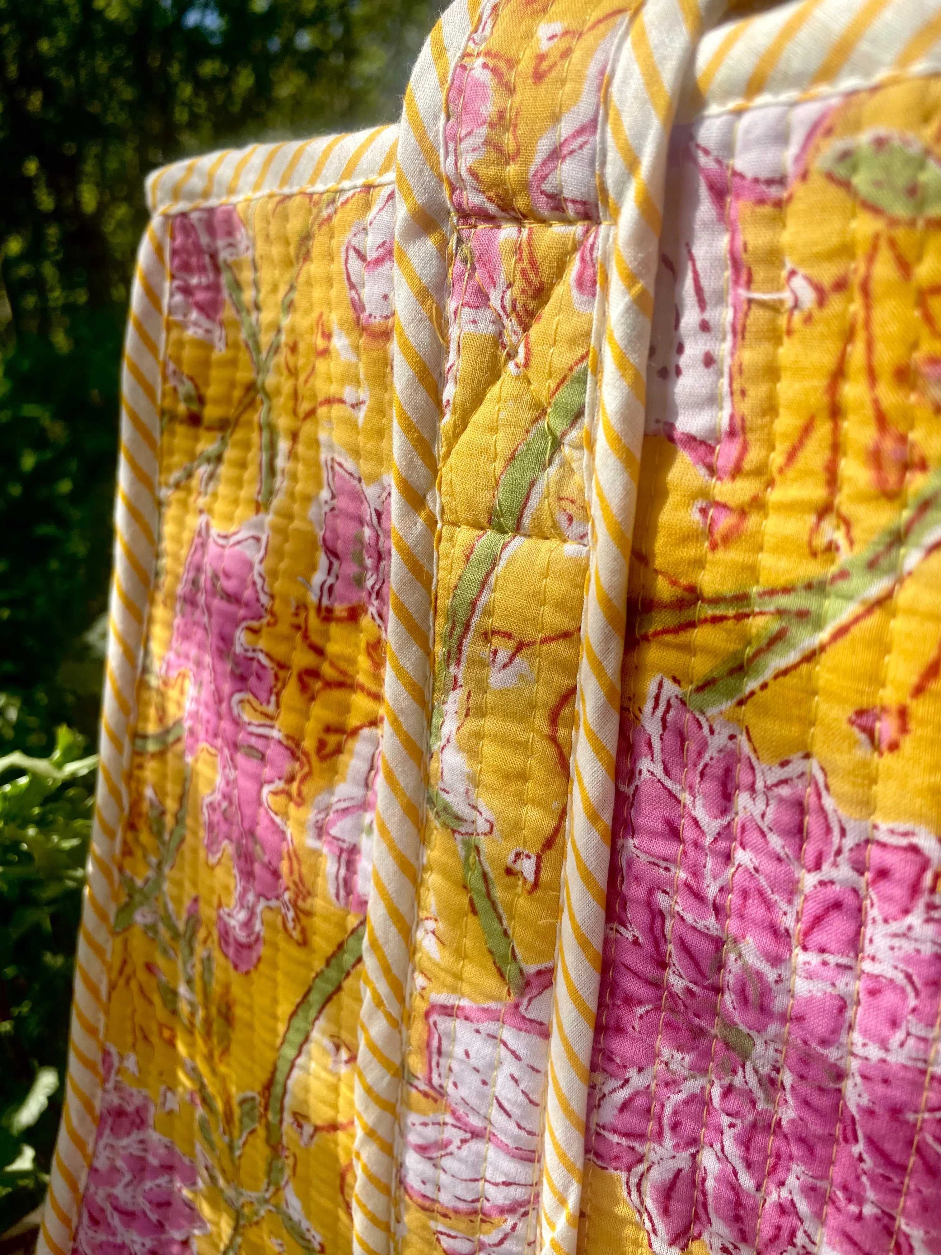 Quilted Tote Bag - Marigold