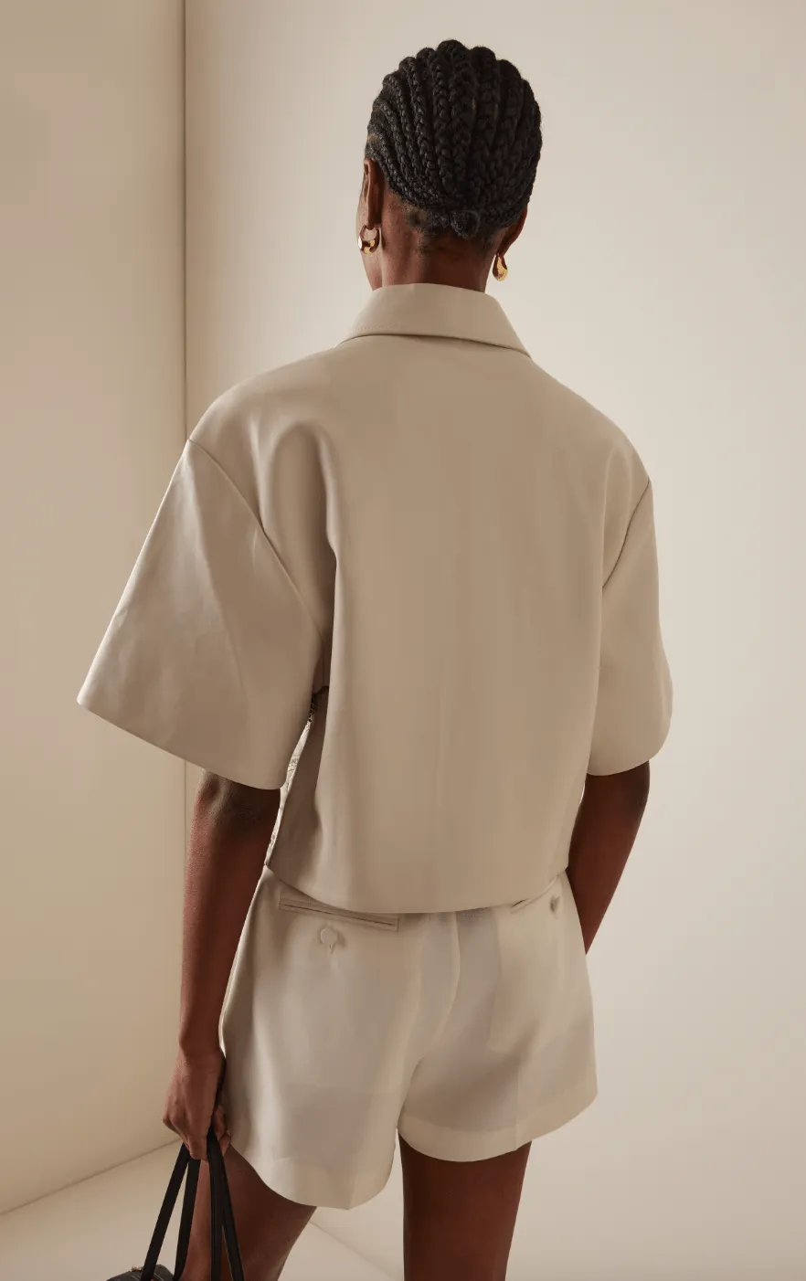 Robinson Vegan Leather Button Down Top