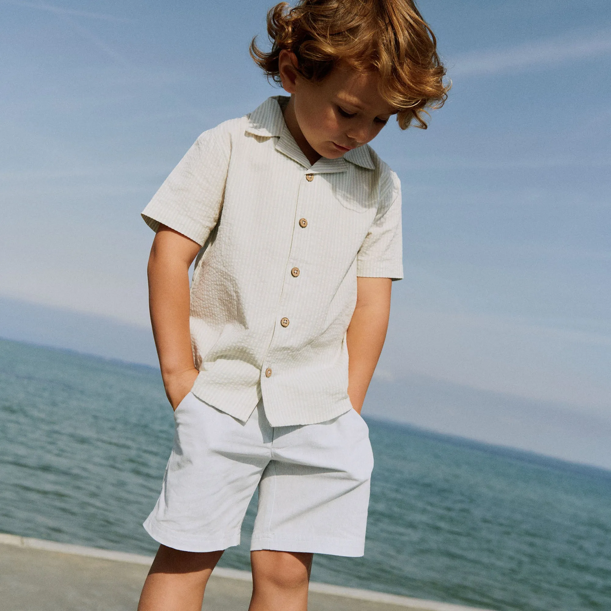 Shirt S/S Anker - summer blue stripe